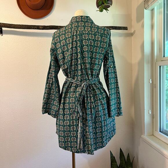 Corey Lynn Calter 100% Cotton Indie Floral Button Front Wrap Dress Size 6 USA - Picture 4 of 16